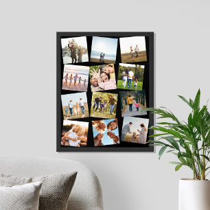 Create Your Own Personalised 12 Photo Collage Poster