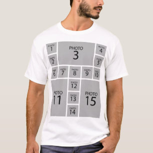 Create your own Personalised 15 PHOTO COLLAGE T-Shirt