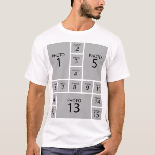 Create your own Personalised 15 PHOTO COLLAGE T-Shirt