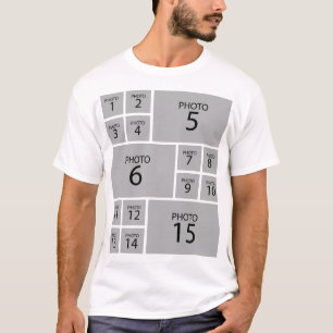 Create your own Personalised 15 PHOTO COLLAGE T-Shirt