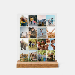 Create Your Own Personalised 16 Photo Collage Acrylic Sign