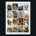Create Your Own Personalised 16 Photo Collage Poster<br><div class="desc">Create your own photo collage poster featuring 16 of your favourite pictures.</div>