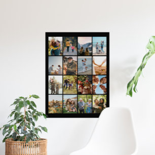 Create Your Own Personalised 16 Photo Collage Poster