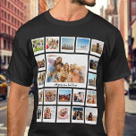 Create Your Own Personalised 20 Photo Collage T-Shirt<br><div class="desc">Create your own personalised photo collage t-shirt featuring 20 of your favourite pictures in a stylish trendy design. Add your own text for any occasion.</div>