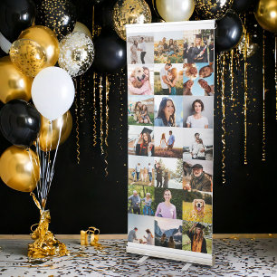 Create Your Own Personalised 21 Photo Collage Retractable Banner