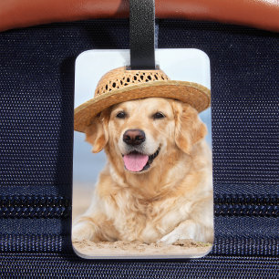 Create Your Own Personalised 2 Pet Photo Dog Luggage Tag