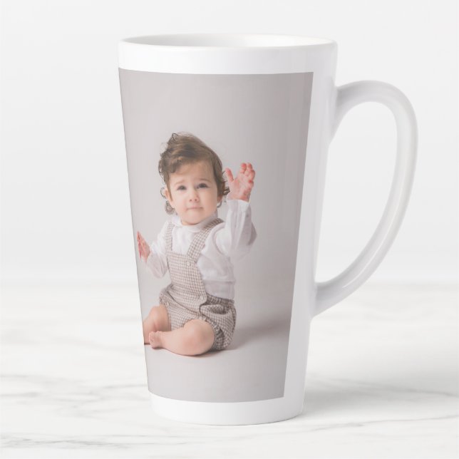 Create Your Own Personalised 2 Photos Latte Mug (Right)
