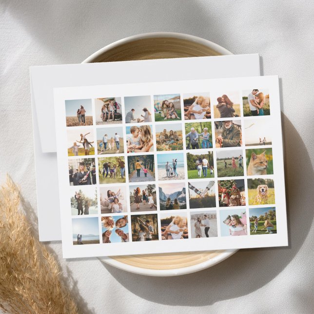 Create Your Own Personalised 35 Photo Collage Postcard (Creator Uploaded)