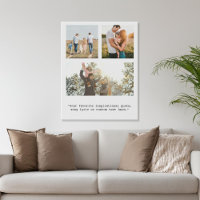 Create Your Own Personalised 3 Photo and Quote