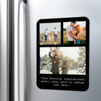 Create Your Own Personalised 3 Photo and Quote