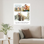 Create Your Own Personalised 3 Photo and Quote Poster<br><div class="desc">Create your own custom photo and quote poster wall art. Features three of your photos and personalised text in minimalist typewriter typography.</div>