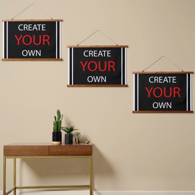 Create Your Own - personalised 3x Landscape Set Hanging Tapestry (Asymmetrical)