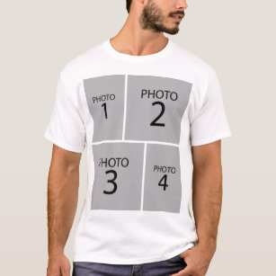 Create your own Personalised 4 PHOTO COLLAGE T-Shirt