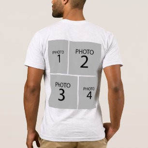 Create your own Personalised 4 PHOTO COLLAGE T-Shirt