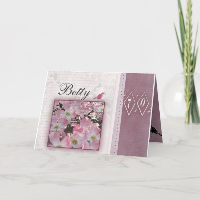 Create your own personalised 70th birthday card (Front)