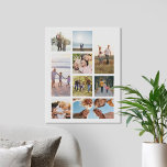 Create Your Own Personalised 9 Photo Collage Faux Canvas Print<br><div class="desc">Create your own personalised photo collage faux canvas print with 9 of your favourite pictures.</div>