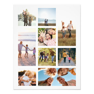 Create Your Own Personalised 9 Photo Collage Print