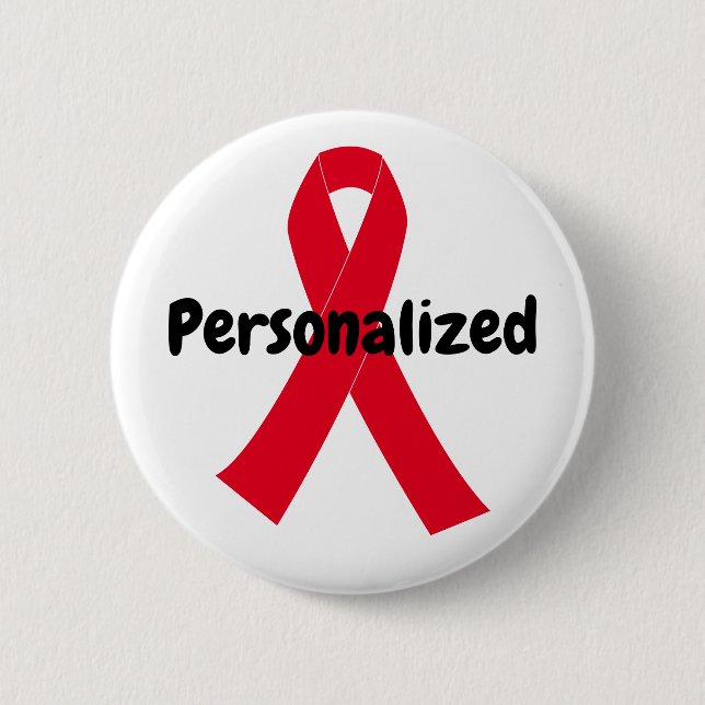 Create Your Own Personalised Awareness Ribbon 6 Cm Round Badge (Front)