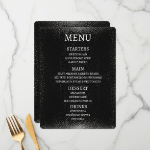 Create Your Own Personalised Black Speckled Menu