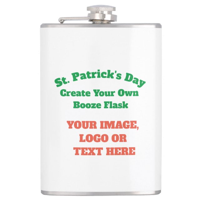 Create Your Own Personalised Booze Flask - Custom (Front)