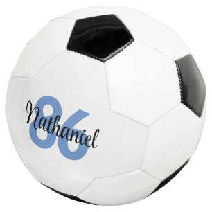 Create Your Own Personalised Boy Blue White Football