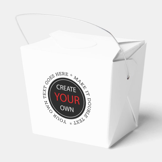 Create Your Own - Personalised, branded / Custom Favour Box (Back Side)