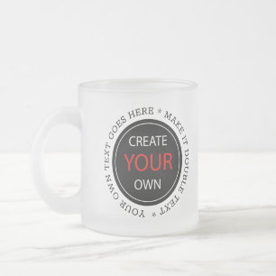 Create Your Own - Personalised, branded / Photo Frosted Glass Coffee Mug