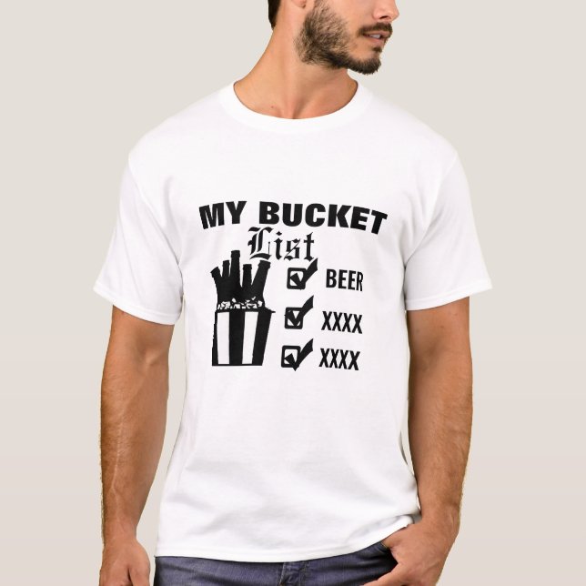Create Your Own Personalised Custom My Bucket List T-Shirt (Front)