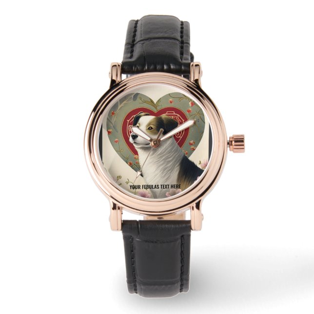 Create Your Own Personalised Custom Pet Photo Text Watch (Front)