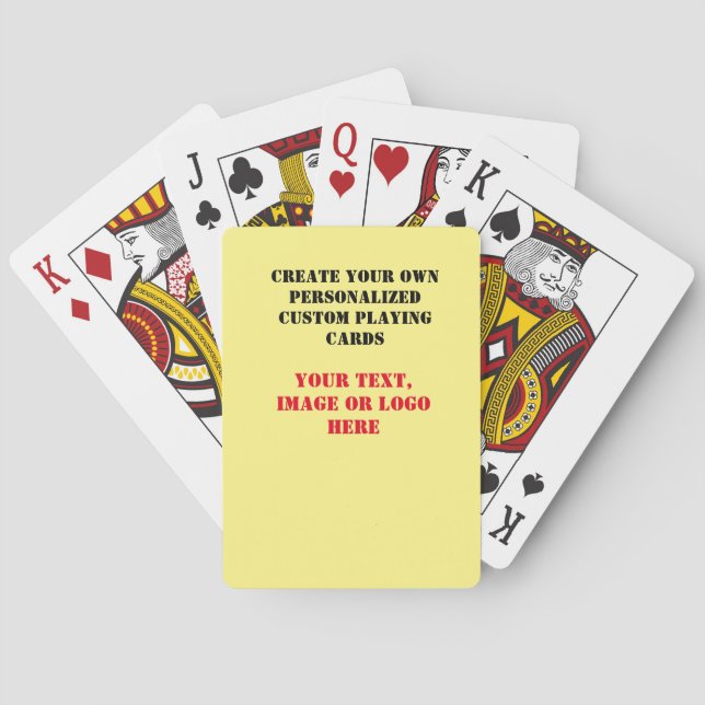 Create Your Own Personalised Custom Playing Cards (Back)