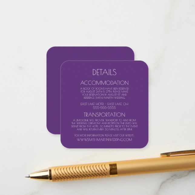 Create Your Own Personalised Custom Text Enclosure Card (Front/Back In Situ)