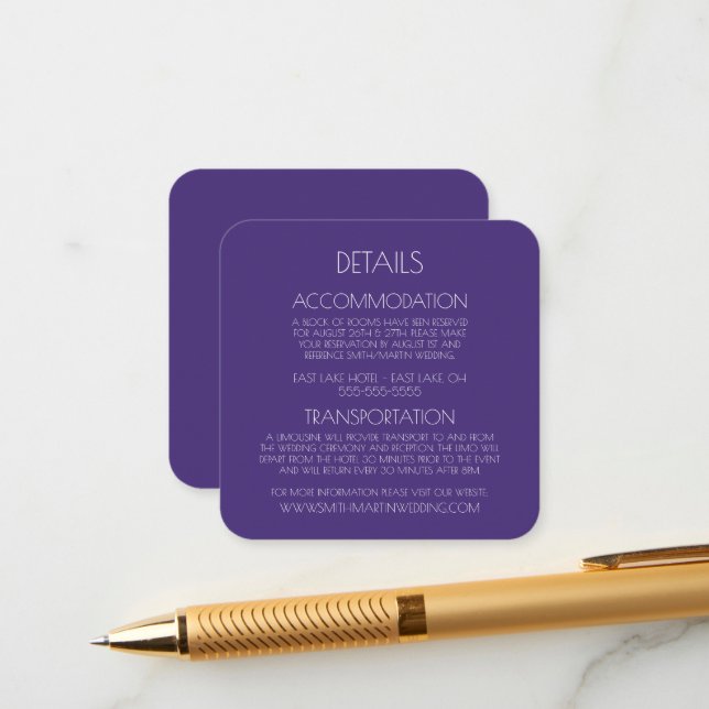 Create Your Own Personalised Custom Text Enclosure Card (Front/Back In Situ)