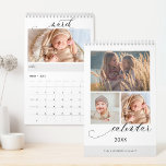 Create Your Own Personalised Family Friends Photo Calendar<br><div class="desc">Create your own personalised photo calendar for the new year,  with this decorative calligraphy script style template. Easily add a personal touch to this unique piece with your custom family and friends photos.</div>