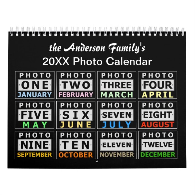 Create Your Own Personalised Family Photo 2025 Calendar (Cover)
