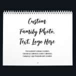 Create Your Own Personalised Family Photo Calendar<br><div class="desc">Create Your Own Personalised Family Photo Calendar. Customisable Calendar Maker for Any Year - Free and Easy to Use! Custom year calendars for any occasion like new year, Christmas, easter or for corporate gift, company promotional gift. Family Photo Calendars, Personalised Custom Calendar. Office & School > Office & School Supplies...</div>