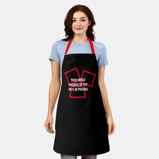 Create Your Own Personalised  Family Photo Frame  Apron (Worn)
