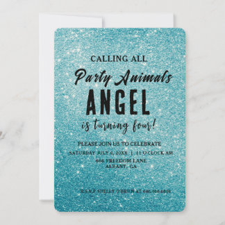 Create Your Own Personalised Glitter  Invitation