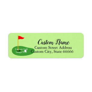 Create your own Personalised Golf Return Address