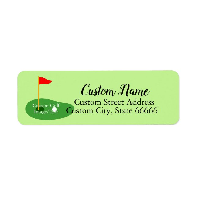 Create your own Personalised Golf Return Address (Front)