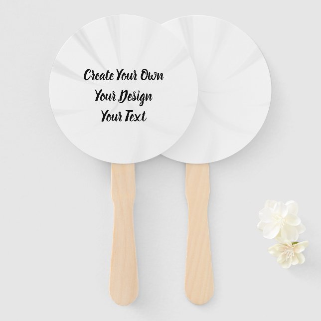 Create Your Own Personalised Hand Fan (Front and Back)