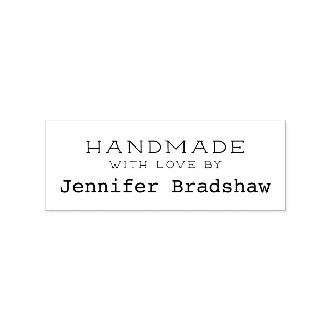Create Your Own Personalised Handmade With Love Rubber Stamp (Imprint)