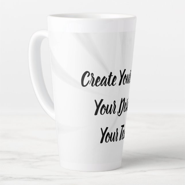 Create Your Own Personalised Latte Mug (Left Angle)