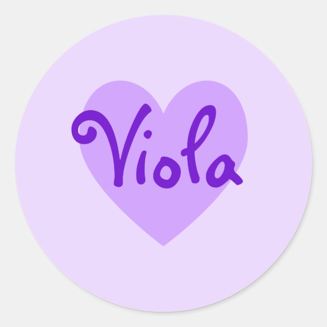 Create Your Own Personalised Light Purple Heart Classic Round Sticker (Front)