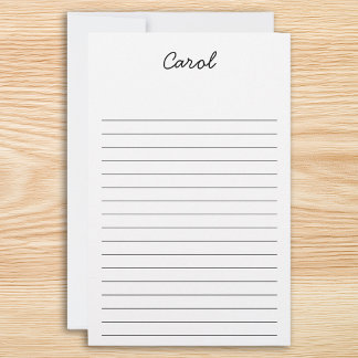 Create Your Own Personalised Lined Stationery