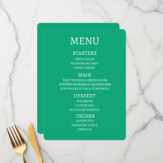 Create Your Own Personalised Menu