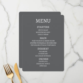 Create Your Own Personalised Menu