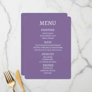 Create Your Own Personalised Menu