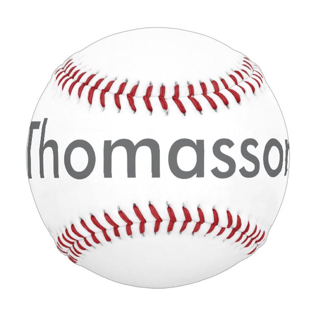 Create Your Own Personalised Minimalist Monogram Baseball (Front)