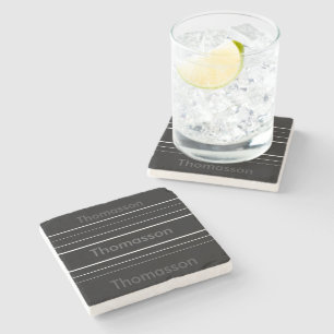Create Your Own Personalised Minimalist Monogram Stone Coaster