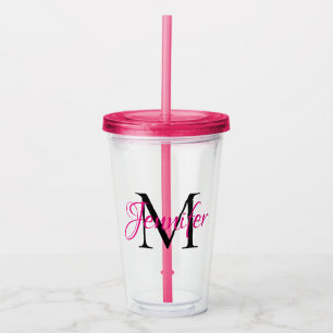 Create Your Own Personalised Monogram Acrylic Tumbler